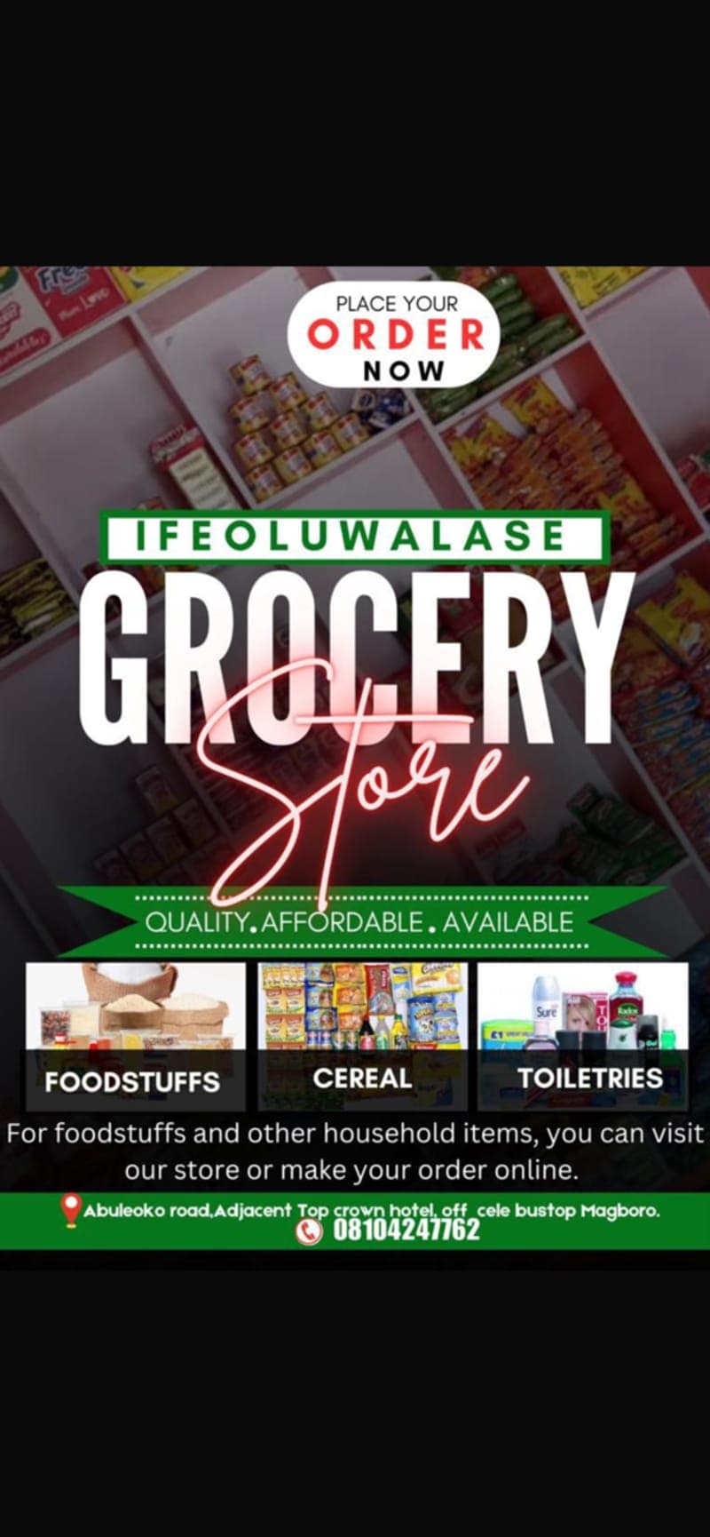 FOODSTUFFS & PROVISIONS
