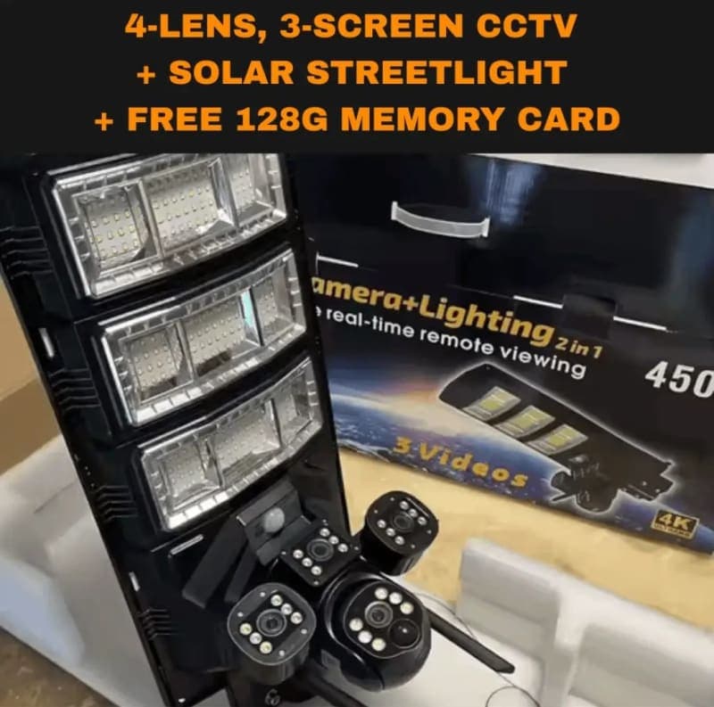 Solar streets light with camera