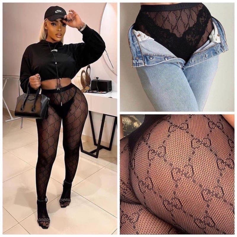 Stone & designer pantyhose