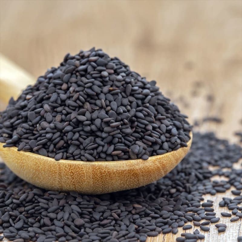 Sesame seeds, cashew nuts, maize