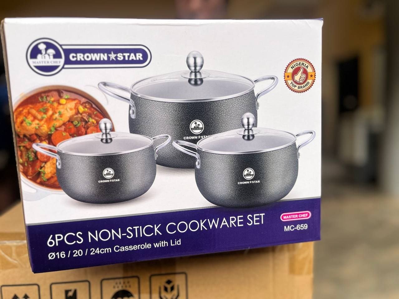 Mc659…Masterchef 6pcs nonstick pot