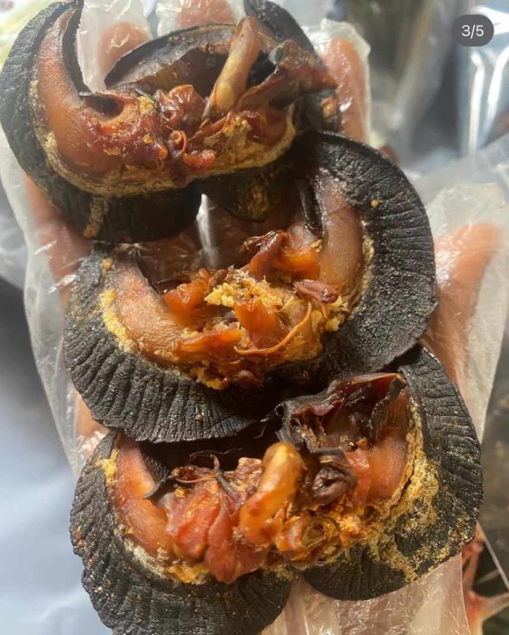 Oven dried snails