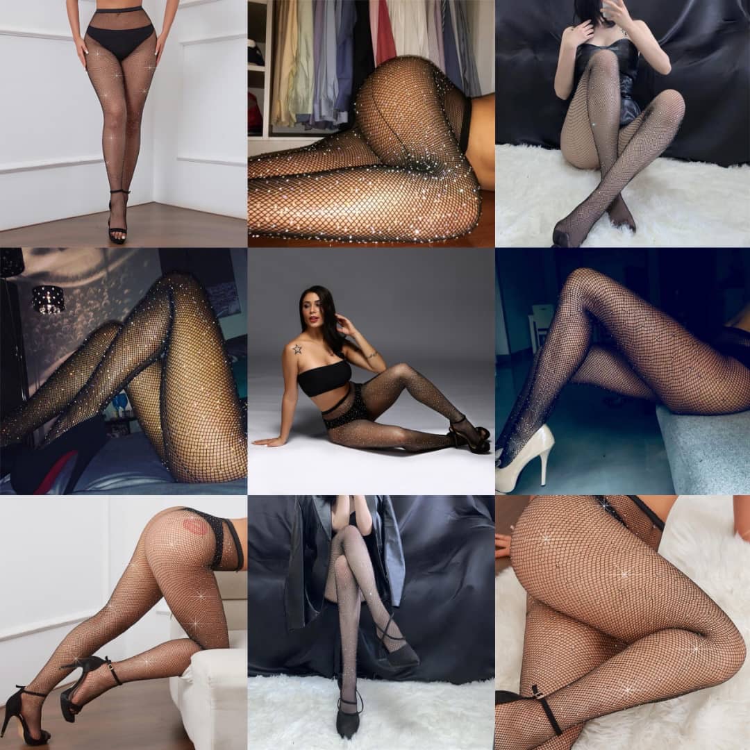 Stone & designer pantyhose